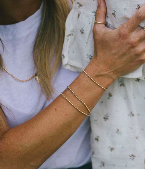 2mm Gold Ball Bracelet