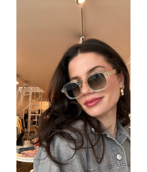 Washington Sunglasses - Champagne w/ Olive Flat Gradient