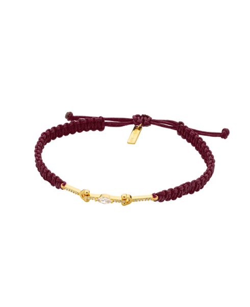 Burgundy Drift Link Bracelet