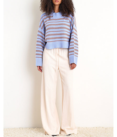 Wells Cropped Pullover - Azureous