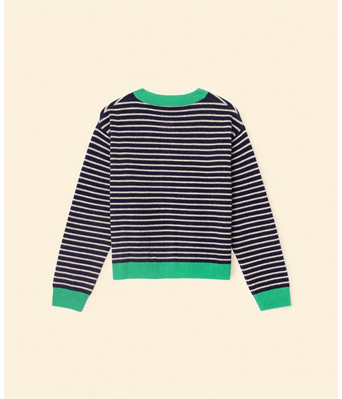 Lillian Cardigan - Navy Stripe