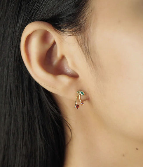 CZ Pave Cherry Earrings