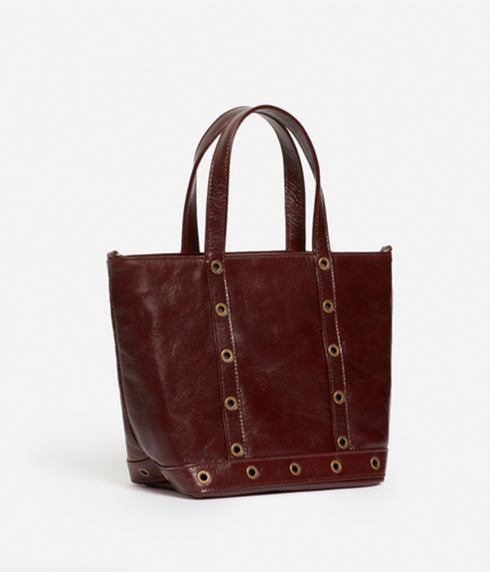 Cabas Small Zippy Bag - Chocolate
