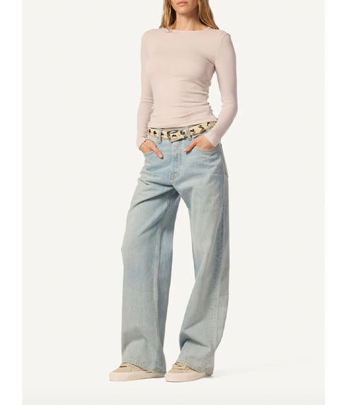 Quincy RIbbed Fitted Crewneck - Himalaya