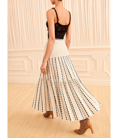 Lilah Midi Knit Skirt - Champagne