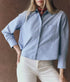 The Cropped Oxford Shirt - Classic Blue