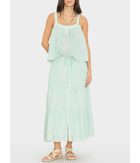 Mckenna Skirt - Fresh Mint Stripe