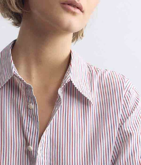 Raphael Classic Shirt - Red/Blue Stripe