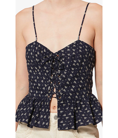 Dolma Top - Black/Ecru