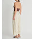 Embroidered Kari Pull On Pants - Ecru