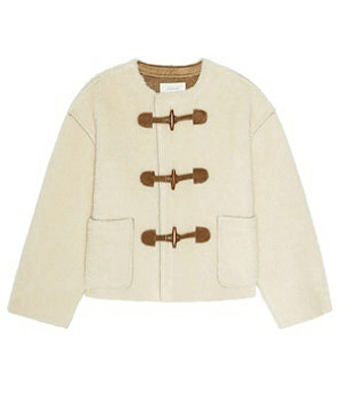 The Woodside Toggle Coat - Cream