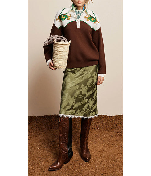 Lasso Knit Polo - Chocolate