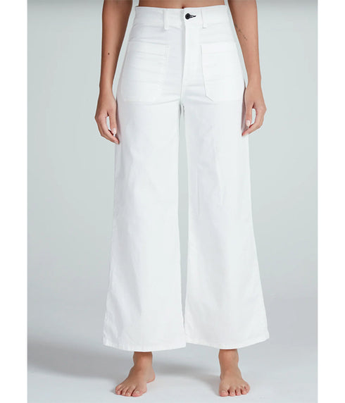 Cropped Sailor Twill Pants - Ivory