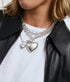 The Mini Puffy Heart Necklace - Silver