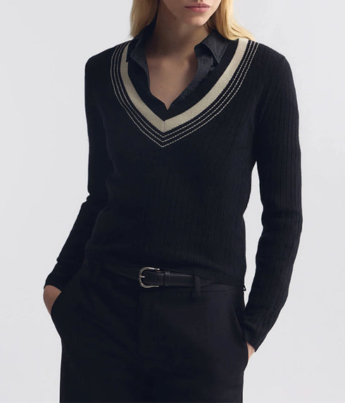 Aziel Sweater - Black/Ivory