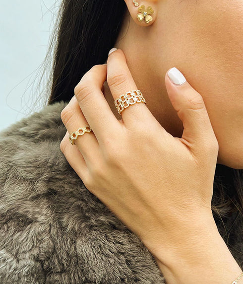 Floral Studs - 14K
