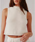 Giada Roll Neck Tank - Gardenia