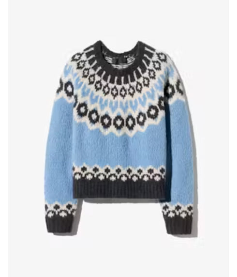 Isaline Fairisle Sweater - Iceberg Blue Fairisle