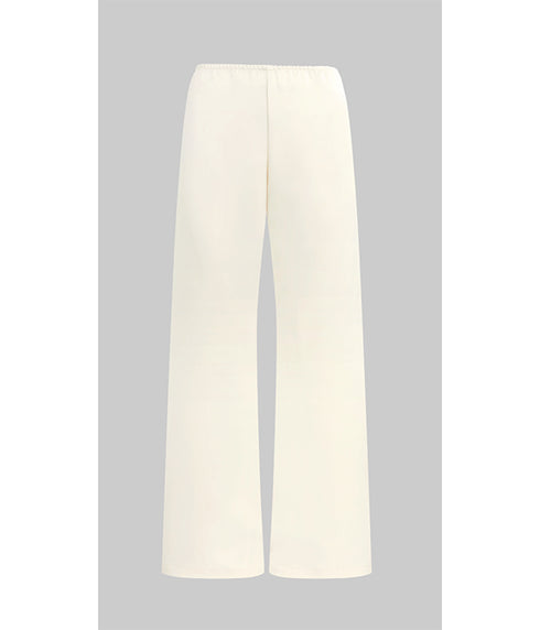 Barb Wide Leg Satin Pants - Creme