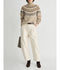 Fairisle Mock Neck Sweater - Oatmeal