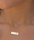 Petite Baguette Horseshoe Necklace