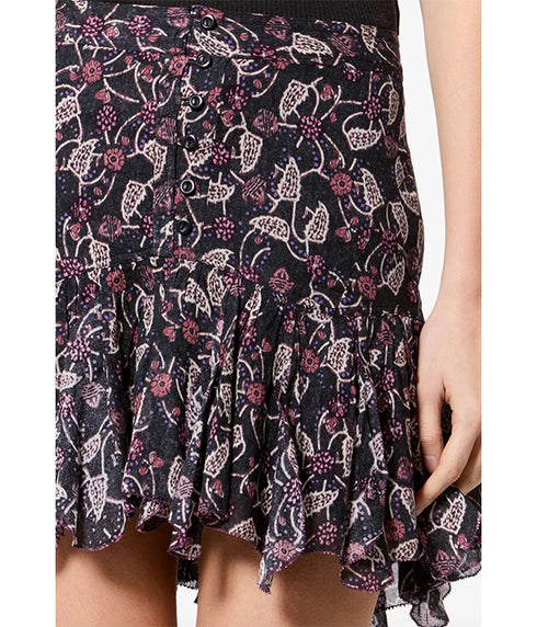 Daneen Skirt - Black/Raspberry