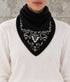Bandana Merino Triangle Scarf - Black