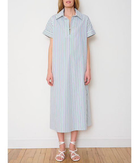 The Darla Dress - Green Stripe