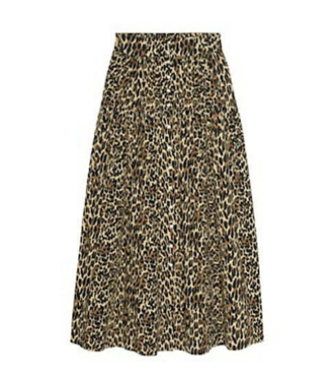 The Highland Skirt - Tan Leopard