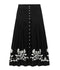 The Western Embroidered Highland Skirt - Black