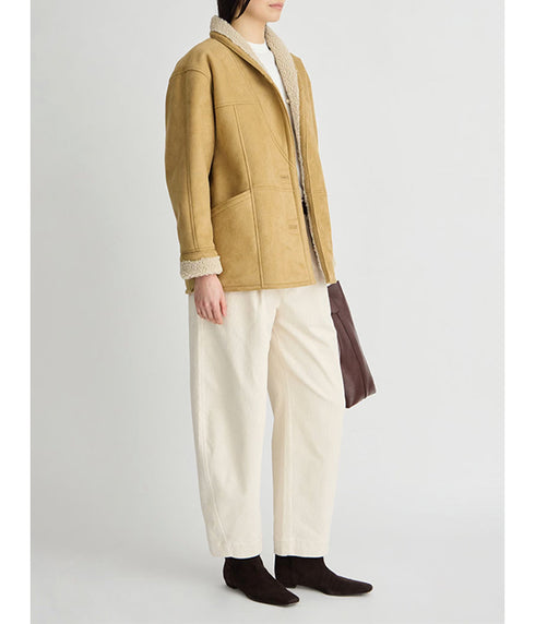 Aspen Shearling Reversible Coat - Tan