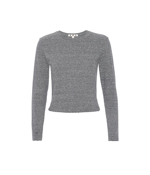 Long Sleeve Babe Tee - Heather Grey