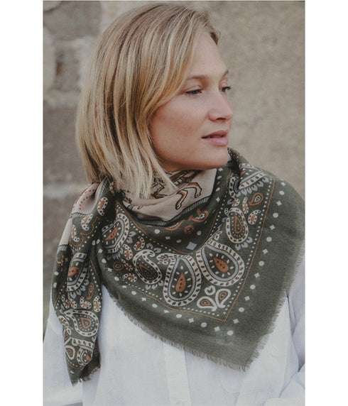 Rodeo Scarf Wool Cashmere - Khaki