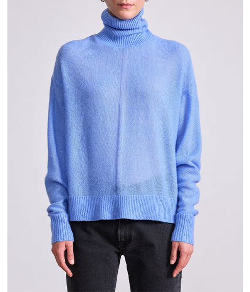 Softest Tissue Weight Turtleneck - Cornflower