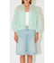 Mohair Bomber Cardigan - Light Blue Melange
