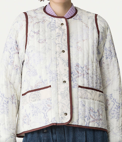 "Nontiscordardime" Cotton Voile Matelasse' Coat - Glicine