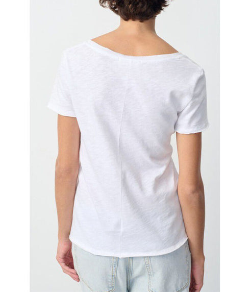 Sonoma V Neck Tee - White