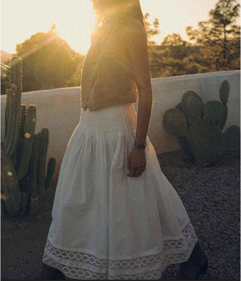 The Structured Victorian Skirt - White