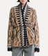 “The Brit Leopard” Alpaca-Blend Jacquard Cardigan - Gold