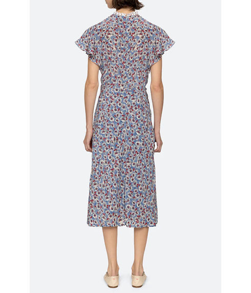 Whitney Midi Dress - Blue