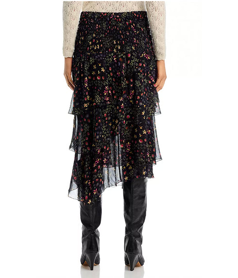 Brigette Skirt - Black/Ecru