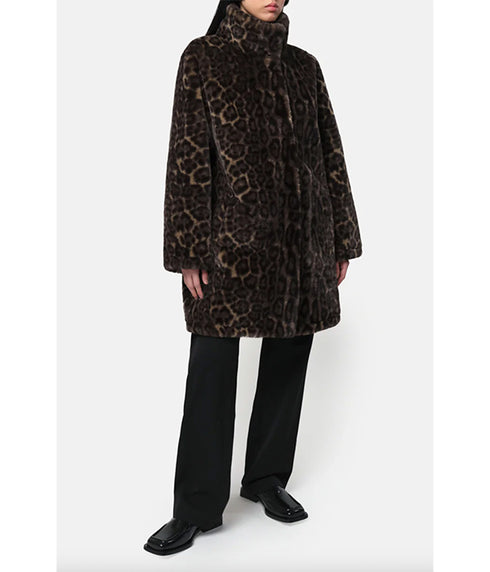 Blair Coat - Dark Leopard