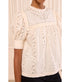 Una Short Sleeve Cotton Top - Pearled Ivory