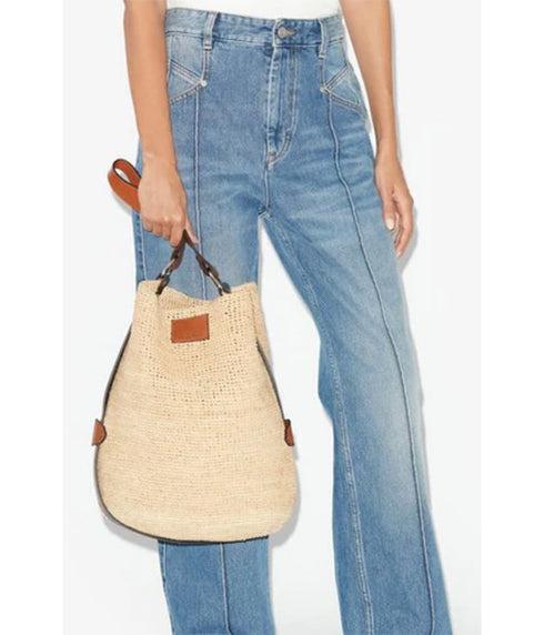 Bayia Raffia Bag - Natural/Cognac