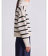 Ari Cropped Turtleneck - Black & White Stripe