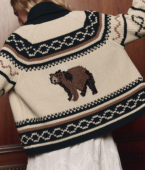 The Bear Lodge Cardigan - Black