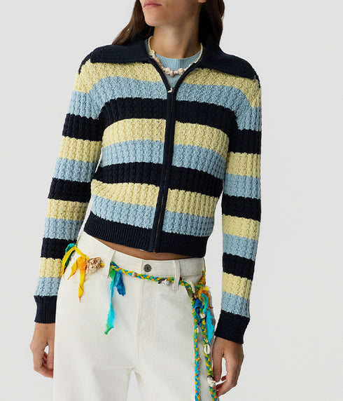 Kirby Knit Jacket - Clear Sky Combo