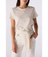 Lovey Tee- Bone/Grey Stripe