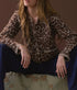 Char Cropped Welt Pocket Cashmere Jacket - Leopard