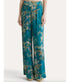 "Le Bamboo Secret" Satin Flared Trousers - Jade